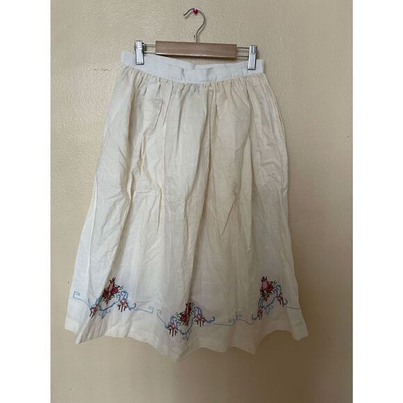 Vintage Nilani petite embroidered midi skirt Size 6 - Picture 4 of 7
